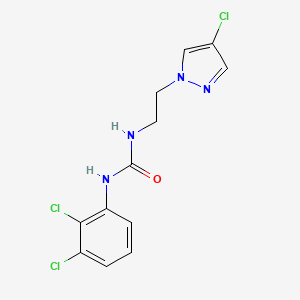molecular formula C12H11Cl3N4O B5760423 N-[2-(4-chloro-1H-pyrazol-1-yl)ethyl]-N'-(2,3-dichlorophenyl)urea 