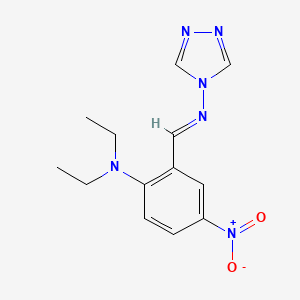 molecular formula C13H16N6O2 B5760424 N-[2-(diethylamino)-5-nitrobenzylidene]-4H-1,2,4-triazol-4-amine 