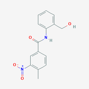 molecular formula C15H14N2O4 B5760430 N-[2-(hydroxymethyl)phenyl]-4-methyl-3-nitrobenzamide 