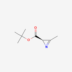 molecular formula C8H13NO2 B576046 tert-Butyl (2R)-3-methyl-2H-azirene-2-carboxylate CAS No. 181369-36-8