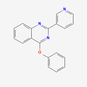molecular formula C19H13N3O B5760470 4-phenoxy-2-(3-pyridinyl)quinazoline 