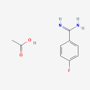 molecular formula C9H11FN2O2 B576049 4-氟苯甲酰胺乙酸盐 CAS No. 184778-36-7