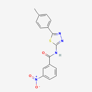 molecular formula C16H12N4O3S B5760496 N-[5-(4-methylphenyl)-1,3,4-thiadiazol-2-yl]-3-nitrobenzamide 