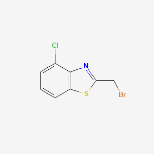 molecular formula C8H5BrClNS B576050 Benzothiazole, 2-(bromomethyl)-4-chloro- CAS No. 179414-49-4