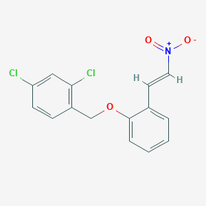 molecular formula C15H11Cl2NO3 B5760510 2,4-dichloro-1-{[2-(2-nitrovinyl)phenoxy]methyl}benzene 