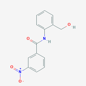 molecular formula C14H12N2O4 B5760514 N-[2-(hydroxymethyl)phenyl]-3-nitrobenzamide 