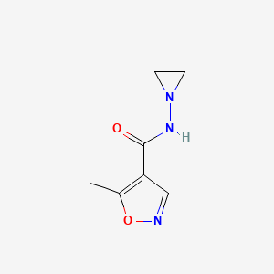 molecular formula C7H9N3O2 B576052 N-(Aziridin-1-yl)-5-methylisoxazole-4-carboxamide CAS No. 167538-50-3