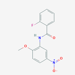 molecular formula C14H11FN2O4 B5760525 2-fluoro-N-(2-methoxy-5-nitrophenyl)benzamide 