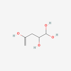 molecular formula C5H10O4 B576053 Pent-4-ene-1,1,2,4-tetrol CAS No. 165314-42-1