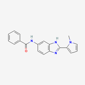 molecular formula C19H16N4O B5760532 N-[2-(1-methyl-1H-pyrrol-2-yl)-1H-benzimidazol-5-yl]benzamide 