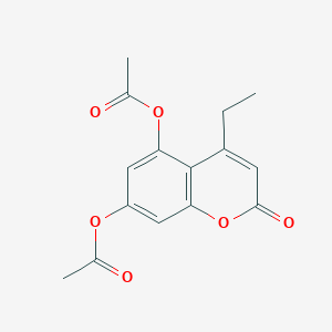molecular formula C15H14O6 B5760539 4-ethyl-2-oxo-2H-chromene-5,7-diyl diacetate 