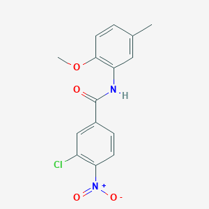 molecular formula C15H13ClN2O4 B5760546 3-chloro-N-(2-methoxy-5-methylphenyl)-4-nitrobenzamide 