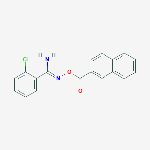 molecular formula C18H13ClN2O2 B5760570 2-chloro-N'-(2-naphthoyloxy)benzenecarboximidamide 