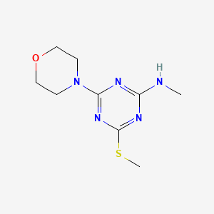 molecular formula C9H15N5OS B5760586 N-methyl-4-(methylthio)-6-(4-morpholinyl)-1,3,5-triazin-2-amine 