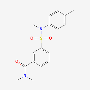 molecular formula C17H20N2O3S B5760593 N,N-dimethyl-3-{[methyl(4-methylphenyl)amino]sulfonyl}benzamide 