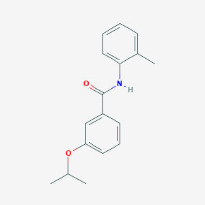 molecular formula C17H19NO2 B5760601 3-isopropoxy-N-(2-methylphenyl)benzamide 