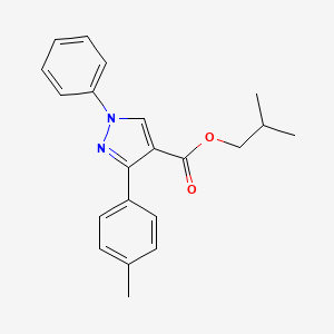 molecular formula C21H22N2O2 B5760619 isobutyl 3-(4-methylphenyl)-1-phenyl-1H-pyrazole-4-carboxylate 