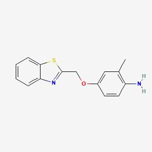 molecular formula C15H14N2OS B5760631 4-(1,3-benzothiazol-2-ylmethoxy)-2-methylaniline 