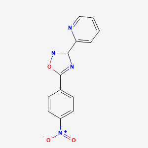 molecular formula C13H8N4O3 B5760657 2-[5-(4-nitrophenyl)-1,2,4-oxadiazol-3-yl]pyridine 