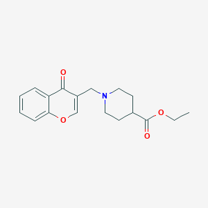 molecular formula C18H21NO4 B5760669 ethyl 1-[(4-oxo-4H-chromen-3-yl)methyl]-4-piperidinecarboxylate 