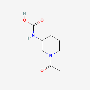 molecular formula C8H14N2O3 B576069 (1-Acetyl-3-piperidinyl)carbamic acid CAS No. 183591-09-5