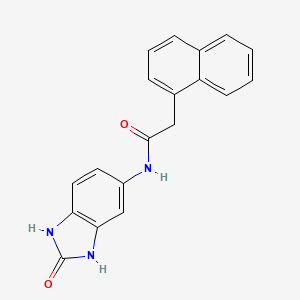 molecular formula C19H15N3O2 B5760690 2-(1-naphthyl)-N-(2-oxo-2,3-dihydro-1H-benzimidazol-5-yl)acetamide 
