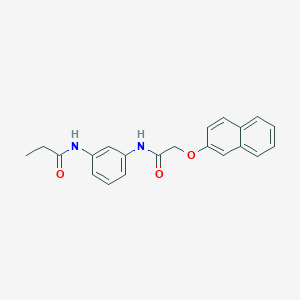 molecular formula C21H20N2O3 B5760695 N-(3-{[2-(2-naphthyloxy)acetyl]amino}phenyl)propanamide 
