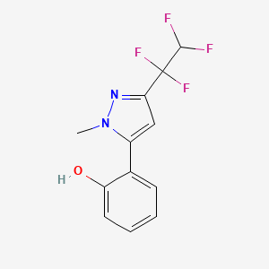 molecular formula C12H10F4N2O B5760699 2-[1-methyl-3-(1,1,2,2-tetrafluoroethyl)-1H-pyrazol-5-yl]phenol 