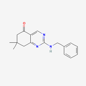 molecular formula C17H19N3O B5760721 2-(benzylamino)-7,7-dimethyl-7,8-dihydro-5(6H)-quinazolinone 
