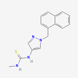 molecular formula C16H16N4S B5760724 N-methyl-N'-[1-(1-naphthylmethyl)-1H-pyrazol-4-yl]thiourea 