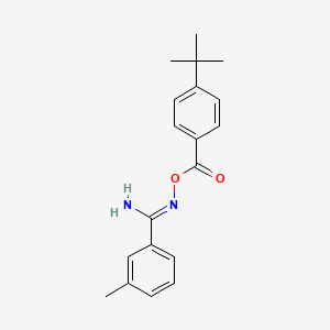 molecular formula C19H22N2O2 B5760742 N'-[(4-tert-butylbenzoyl)oxy]-3-methylbenzenecarboximidamide 