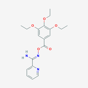 molecular formula C19H23N3O5 B5760751 N'-[(3,4,5-triethoxybenzoyl)oxy]-2-pyridinecarboximidamide 