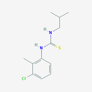 molecular formula C12H17ClN2S B5760776 N-(3-chloro-2-methylphenyl)-N'-isobutylthiourea 