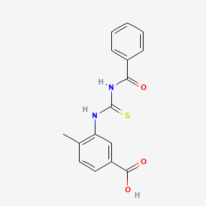 molecular formula C16H14N2O3S B5760778 3-{[(benzoylamino)carbonothioyl]amino}-4-methylbenzoic acid 