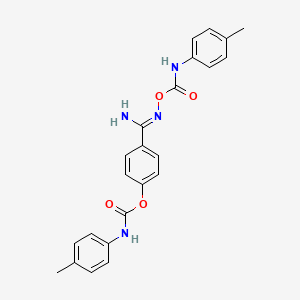 molecular formula C23H22N4O4 B5760794 4-{amino[({[(4-methylphenyl)amino]carbonyl}oxy)imino]methyl}phenyl (4-methylphenyl)carbamate 