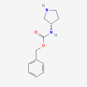 molecular formula C12H16N2O2 B576080 (S)-3-N-Cbz-aminopyrrolidine CAS No. 176970-12-0