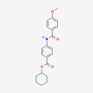 molecular formula C21H23NO4 B5760802 cyclohexyl 4-[(4-methoxybenzoyl)amino]benzoate 