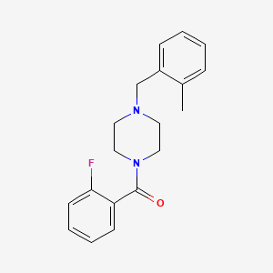 molecular formula C19H21FN2O B5760812 1-(2-fluorobenzoyl)-4-(2-methylbenzyl)piperazine 