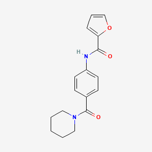 molecular formula C17H18N2O3 B5760823 N-[4-(1-piperidinylcarbonyl)phenyl]-2-furamide 