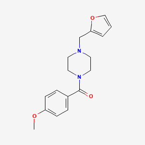 molecular formula C17H20N2O3 B5760835 1-(2-furylmethyl)-4-(4-methoxybenzoyl)piperazine 