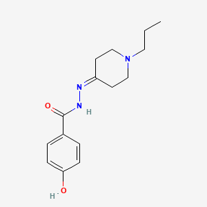 molecular formula C15H21N3O2 B5760838 4-hydroxy-N'-(1-propyl-4-piperidinylidene)benzohydrazide 
