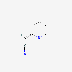 molecular formula C8H12N2 B576085 (2Z)-(1-Methylpiperidin-2-ylidene)acetonitrile CAS No. 171918-48-2