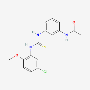 molecular formula C16H16ClN3O2S B5760866 N-[3-({[(5-chloro-2-methoxyphenyl)amino]carbonothioyl}amino)phenyl]acetamide 