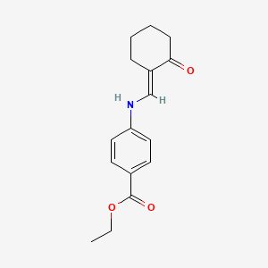 molecular formula C16H19NO3 B5760871 ethyl 4-{[(2-oxocyclohexylidene)methyl]amino}benzoate 