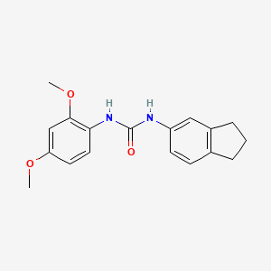 molecular formula C18H20N2O3 B5760891 N-(2,3-dihydro-1H-inden-5-yl)-N'-(2,4-dimethoxyphenyl)urea 