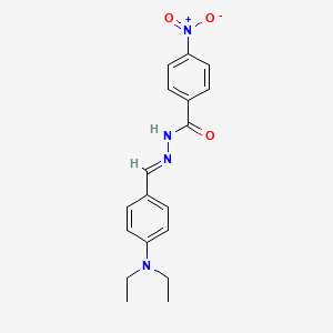 molecular formula C18H20N4O3 B5760896 N'-[4-(diethylamino)benzylidene]-4-nitrobenzohydrazide 