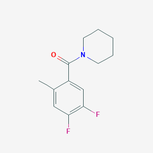molecular formula C13H15F2NO B5760901 1-(4,5-difluoro-2-methylbenzoyl)piperidine 
