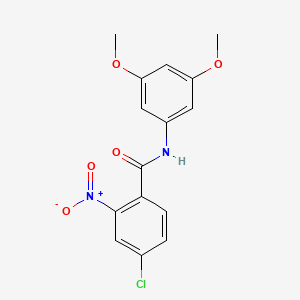 molecular formula C15H13ClN2O5 B5760917 4-chloro-N-(3,5-dimethoxyphenyl)-2-nitrobenzamide 