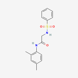 molecular formula C16H18N2O3S B5760926 N~1~-(2,4-dimethylphenyl)-N~2~-(phenylsulfonyl)glycinamide 
