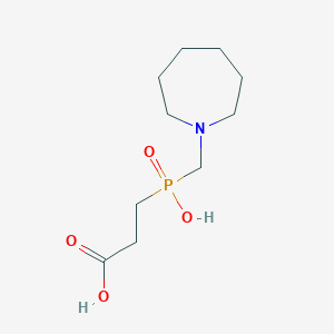 molecular formula C10H20NO4P B5760958 3-[(1-azepanylmethyl)(hydroxy)phosphoryl]propanoic acid 